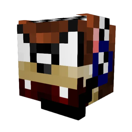 Furby87 Minecraft avatar head, 3D render
