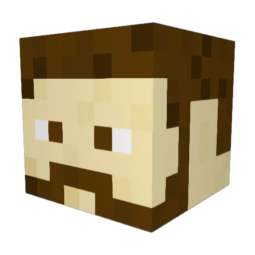 Furcap Minecraft avatar head, 3D render