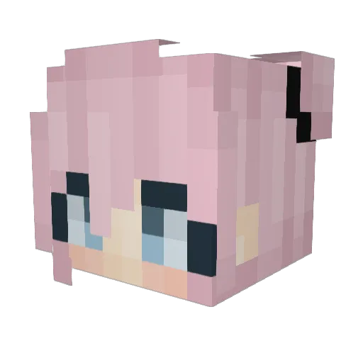 Fureha Minecraft avatar head, 3D render