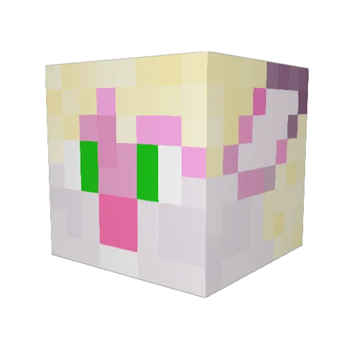 Furesh Minecraft avatar head, 3D render