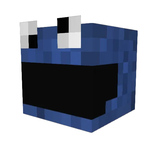 Fureto Minecraft avatar head, 3D render