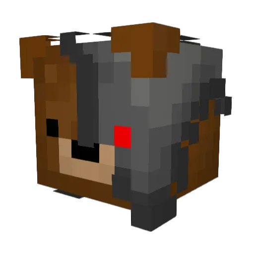 Furfur Minecraft avatar head, 3D render