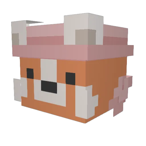 Furfurs Minecraft avatar head, 3D render