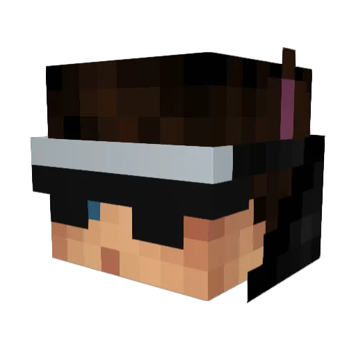 FurgieCat Minecraft avatar head, 3D render