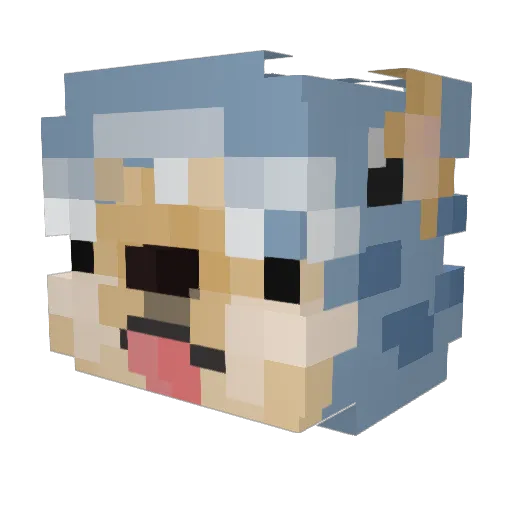 FuriaGaming Minecraft avatar head, 3D render