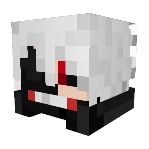 Furiii Minecraft avatar head, 3D render