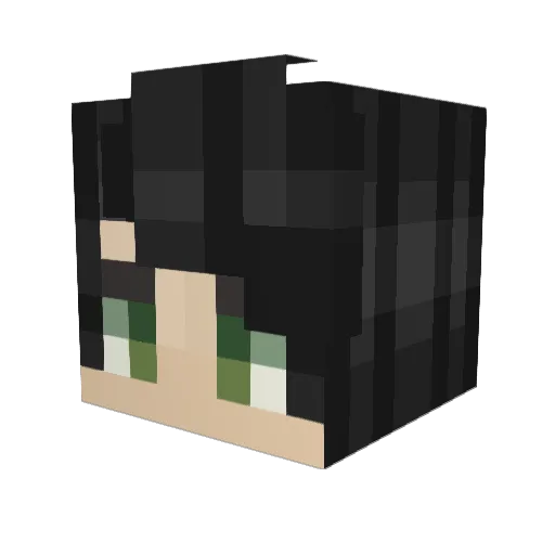 Furiisk Minecraft avatar head, 3D render
