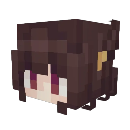 Furinasenpai Minecraft avatar head, 3D render