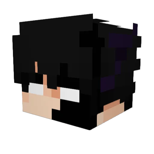 Furious11_ Minecraft avatar head, 3D render