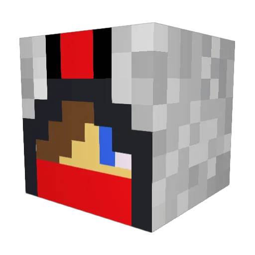 Furious27 Minecraft avatar head, 3D render