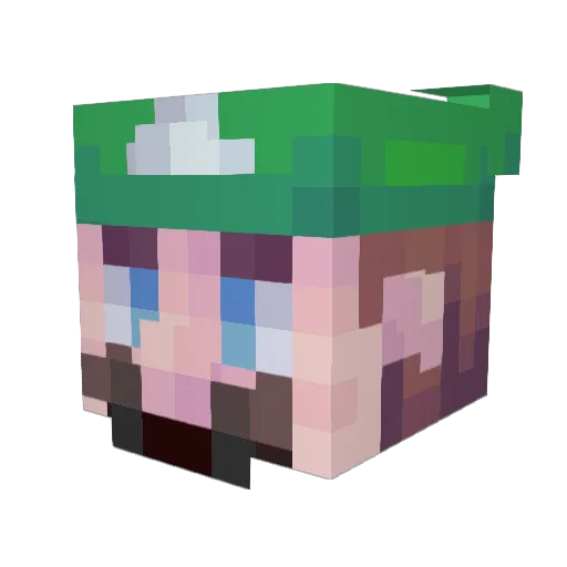 FuriousEsq Minecraft avatar head, 3D render