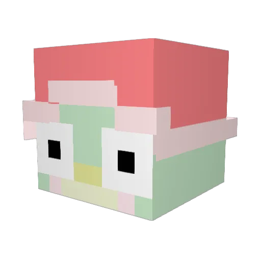 FuriousFlegias Minecraft avatar head, 3D render