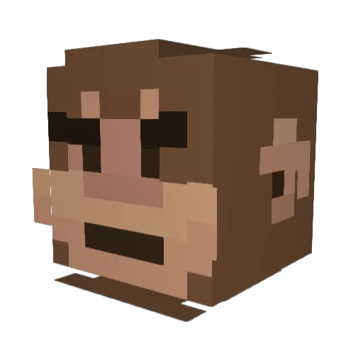 FuriousGeorge__ Minecraft avatar head, 3D render