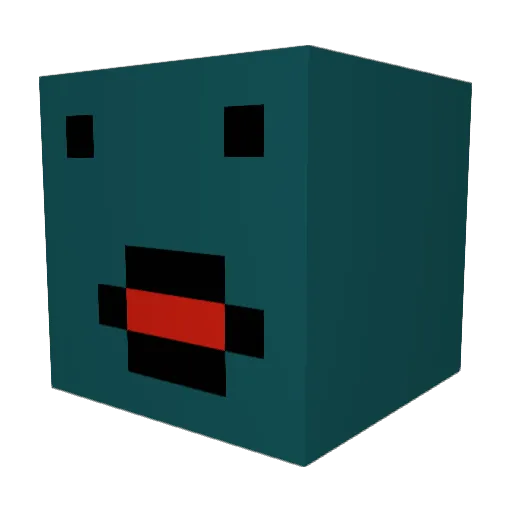 FuriousMamba Minecraft avatar head, 3D render