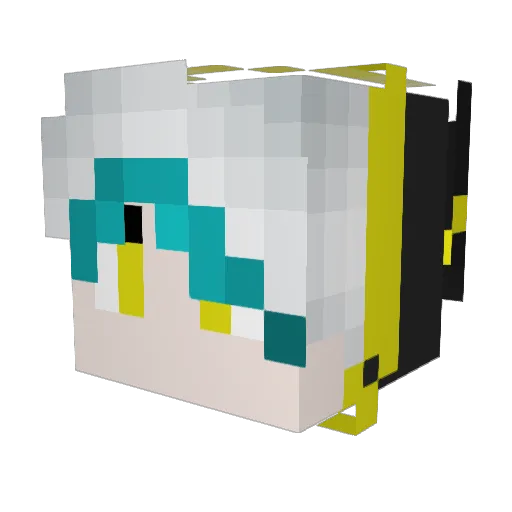 FuriousMiner2 Minecraft avatar head, 3D render