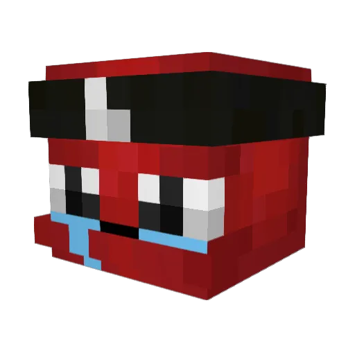 FuriousMuffin Minecraft avatar head, 3D render