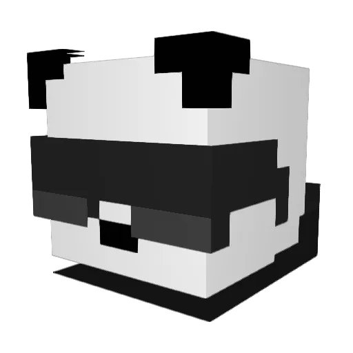 FuriousPanda02 Minecraft avatar head, 3D render