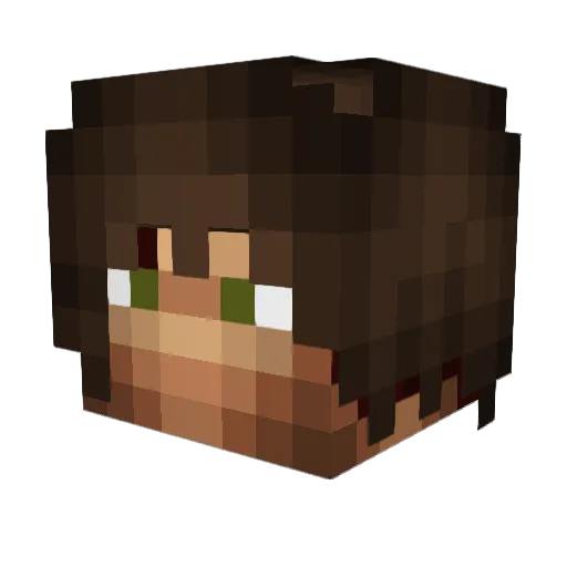 FuriousW Minecraft avatar head, 3D render