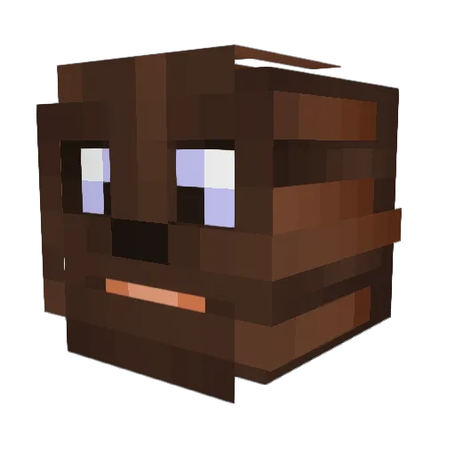 FuriouxZ Minecraft avatar head, 3D render