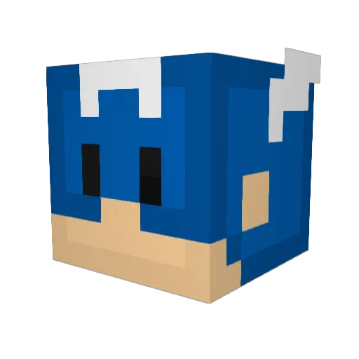 Furistoo Minecraft avatar head, 3D render