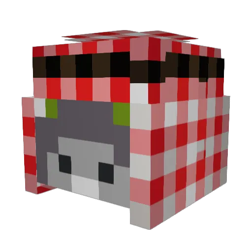 FurkB Minecraft avatar head, 3D render