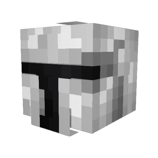 Furkalor Minecraft avatar head, 3D render
