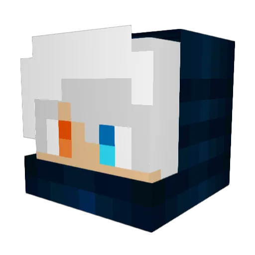 FurkanB Minecraft avatar head, 3D render