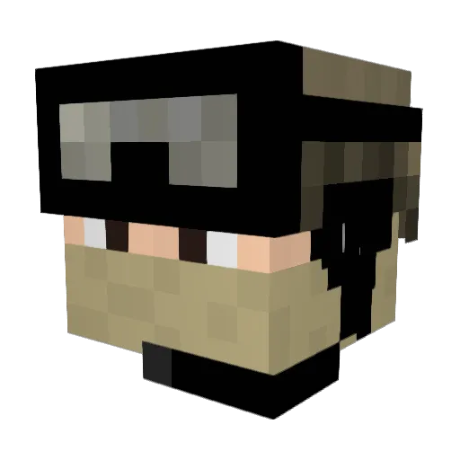 FurkanMoss Minecraft avatar head, 3D render