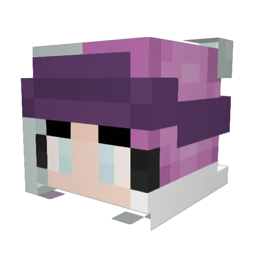 Furm9k Minecraft avatar head, 3D render