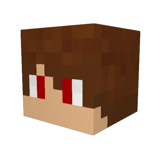 Furmeh Minecraft avatar head, 3D render
