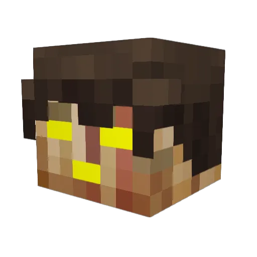 Furmine Minecraft avatar head, 3D render