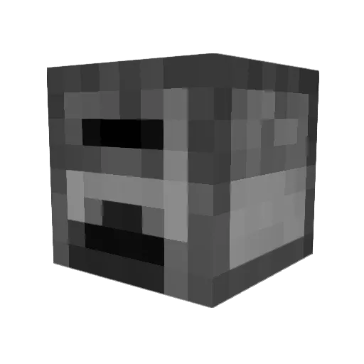 Furnace___ Minecraft avatar head, 3D render