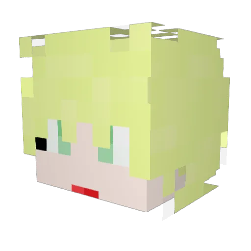 Furnish_D Minecraft avatar head, 3D render