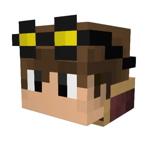 Furno202 Minecraft avatar head, 3D render