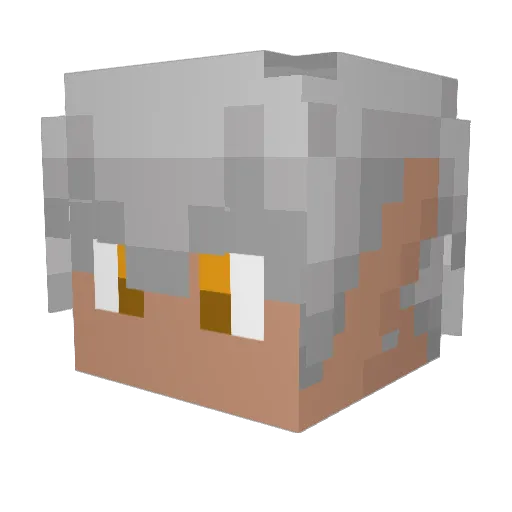 Furont Minecraft avatar head, 3D render
