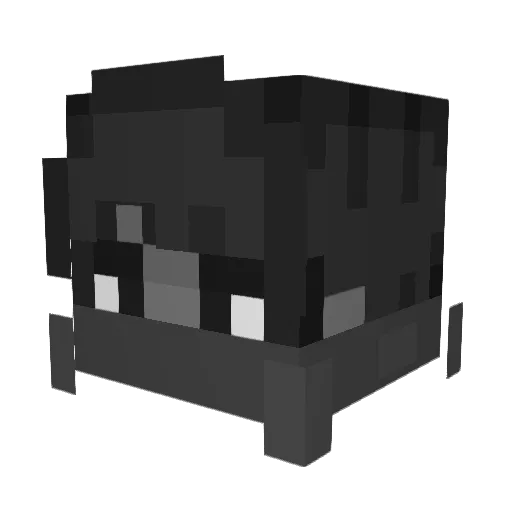 Furrgit Minecraft avatar head, 3D render