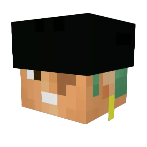 Furrin Minecraft avatar head, 3D render