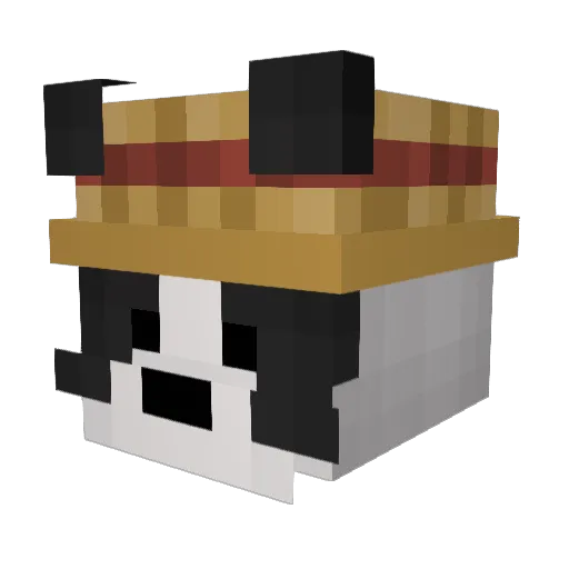 Furring Minecraft avatar head, 3D render