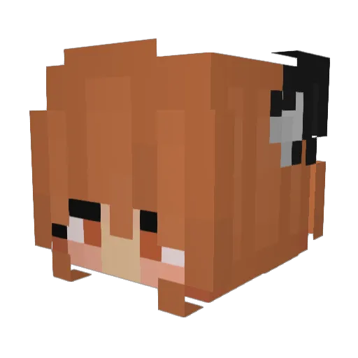 Furronic Minecraft avatar head, 3D render
