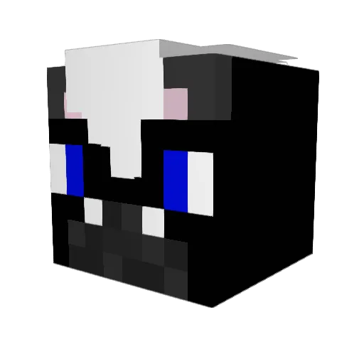 Furry2012 Minecraft avatar head, 3D render