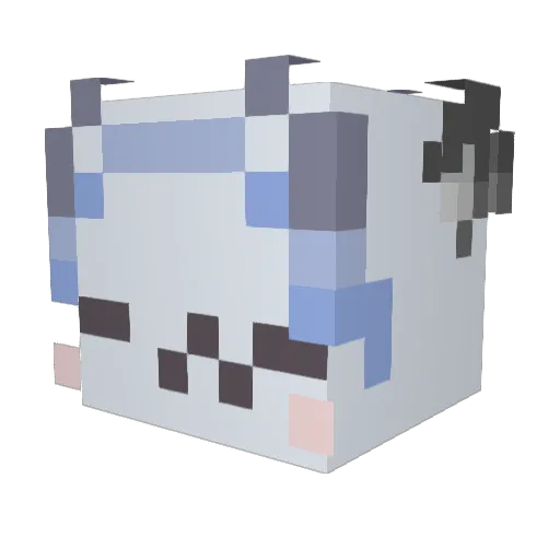 Furry67 Minecraft avatar head, 3D render