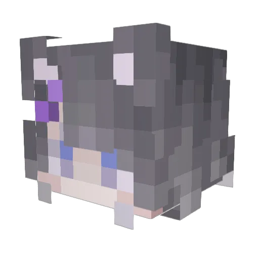 FurryFall Minecraft avatar head, 3D render
