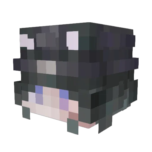 FurryFall Minecraft avatar head, 3D render