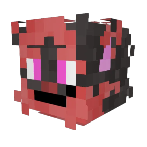 FurryJackie Minecraft avatar head, 3D render