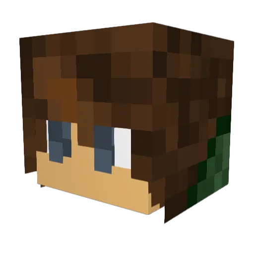 FurryScissors Minecraft avatar head, 3D render
