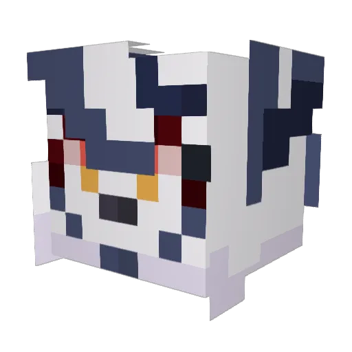 FurryWolffe Minecraft avatar head, 3D render