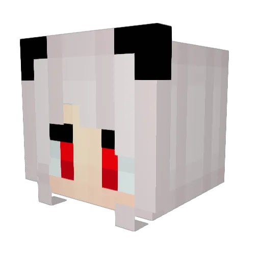 Furry_Kyuu_Fox Minecraft avatar head, 3D render