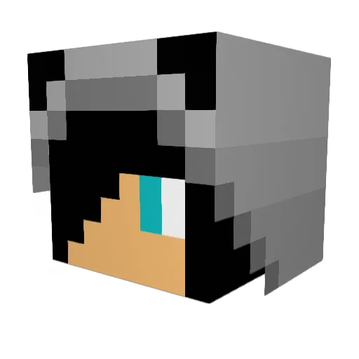Furry_energy Minecraft avatar head, 3D render