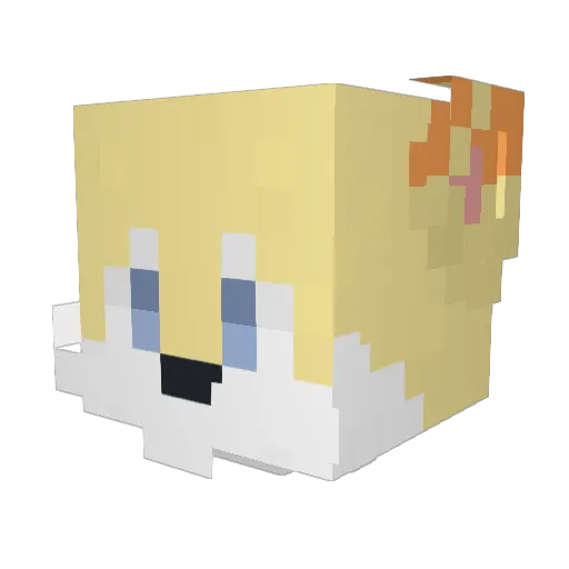 Furry_fengyang Minecraft avatar head, 3D render