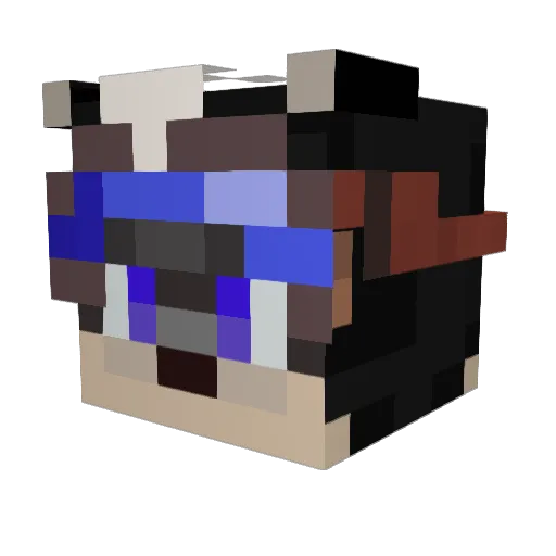Furry_leaf Minecraft avatar head, 3D render
